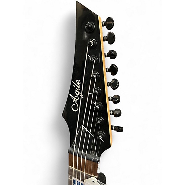 Used Agile Septor 827 8 String Green Solid Body Electric Guitar