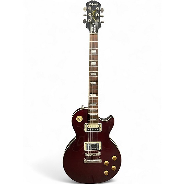 Used Epiphone Metal Zone Traditional Pro Les Paul Custom Chrome Red Solid Body Electric Guitar