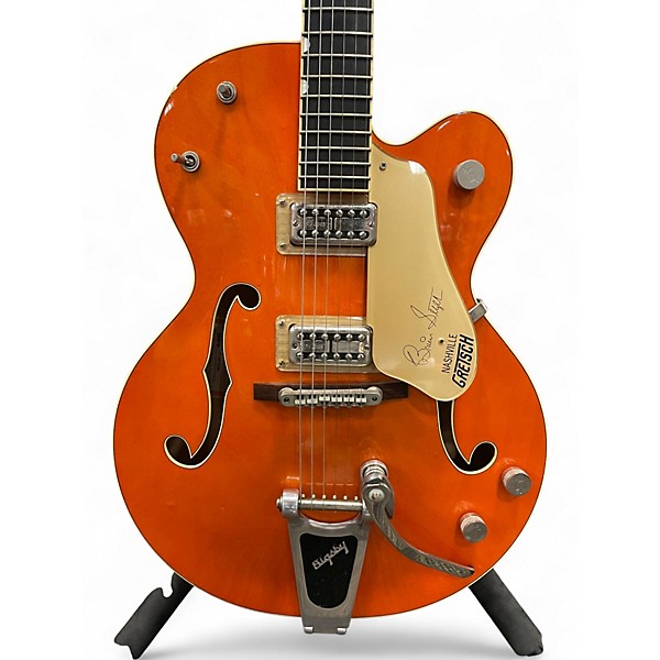 Used Gretsch Guitars G6120SSLVO Brian Setzer Signature Amber Hollow Body Electric Guitar