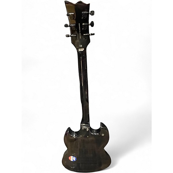 Used 2014 Ltd VIPER Black and Silver Solid Body Electric Guitar