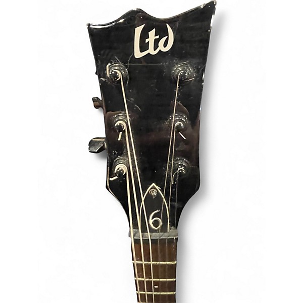 Used 2014 Ltd VIPER Black and Silver Solid Body Electric Guitar