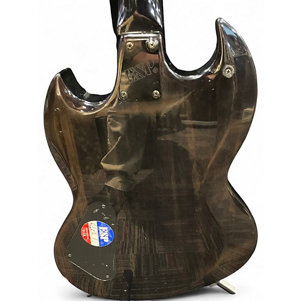 Used 2014 Ltd VIPER Black and Silver Solid Body Electric Guitar