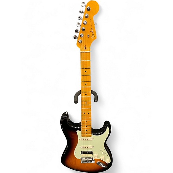 Used 2011 Fender American Deluxe Stratocaster Modded to HSS w/Shawbucker Sunburst Solid Body Electric Guitar