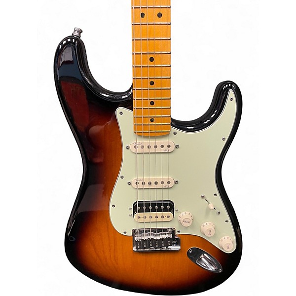 Used 2011 Fender American Deluxe Stratocaster Modded to HSS w/Shawbucker Sunburst Solid Body Electric Guitar
