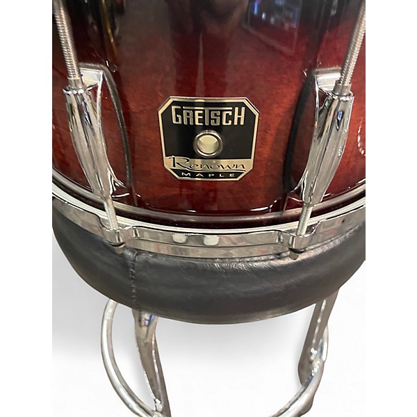 Used Gretsch Drums 14X5 Renown Snare Dark Cherry Burst Drum