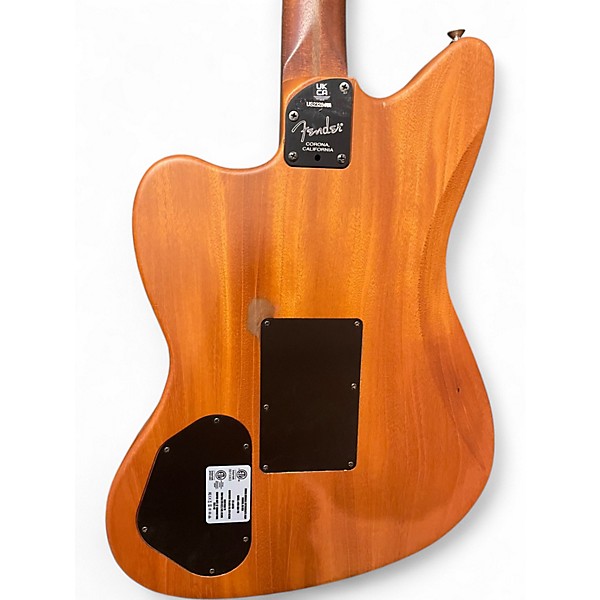 Used Fender Acoustasonic Jazzmaster Bourbon Burst Acoustic Electric Guitar