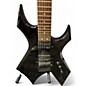 Used B.C. Rich Warlock Platinum Black Solid Body Electric Guitar