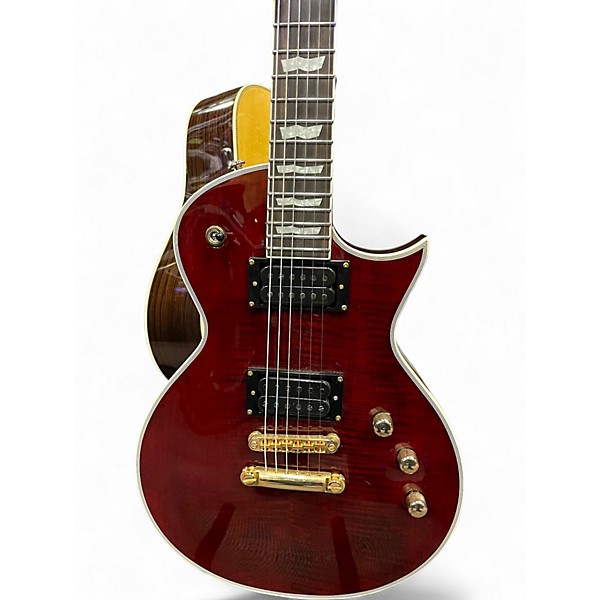 Used ESP LTD EC1000T CTM Trans Crimson Red Solid Body Electric Guitar