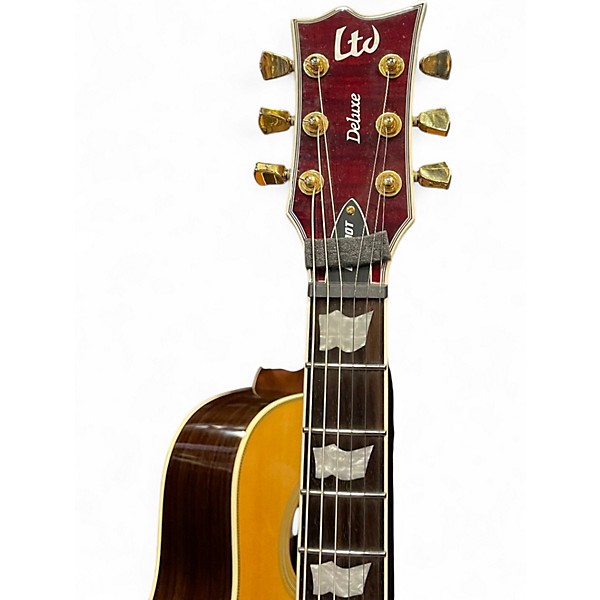 Used ESP LTD EC1000T CTM Trans Crimson Red Solid Body Electric Guitar