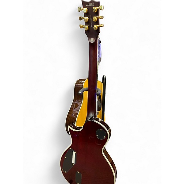 Used ESP LTD EC1000T CTM Trans Crimson Red Solid Body Electric Guitar