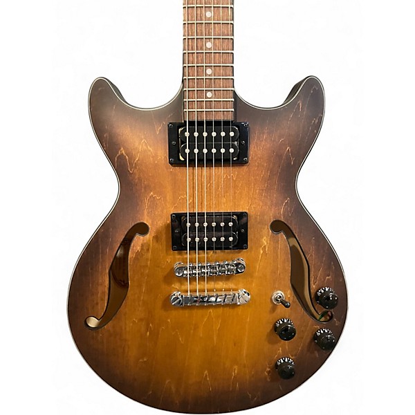 Used Ibanez AM73B Archtop Flat Tobacco Hollow Body Electric Guitar