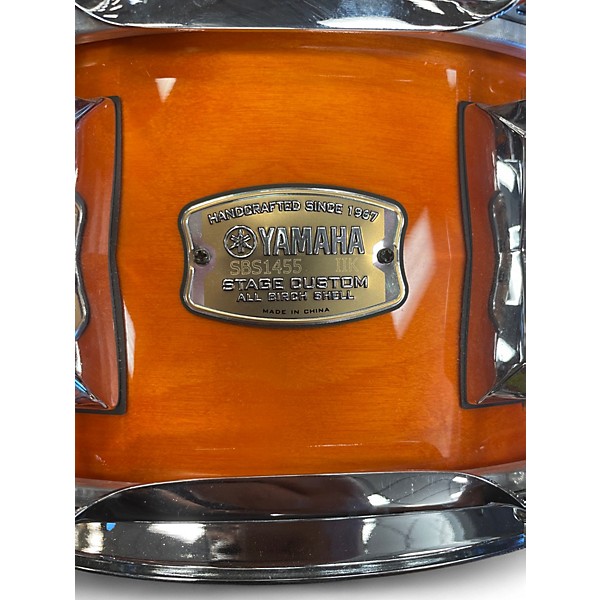 Used Yamaha 2X10 Stage Custom Snare Capri Orange Drum