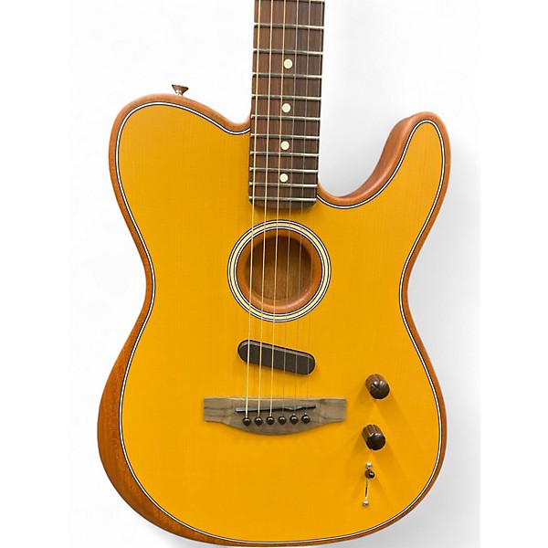 Used Fender Acoustasonic Player Telecaster Butterscotch Blonde Acoustic Electric Guitar