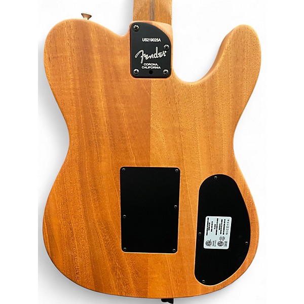 Used Fender American Acoustasonic Telecaster Left Handed Natural Acoustic Electric Guitar