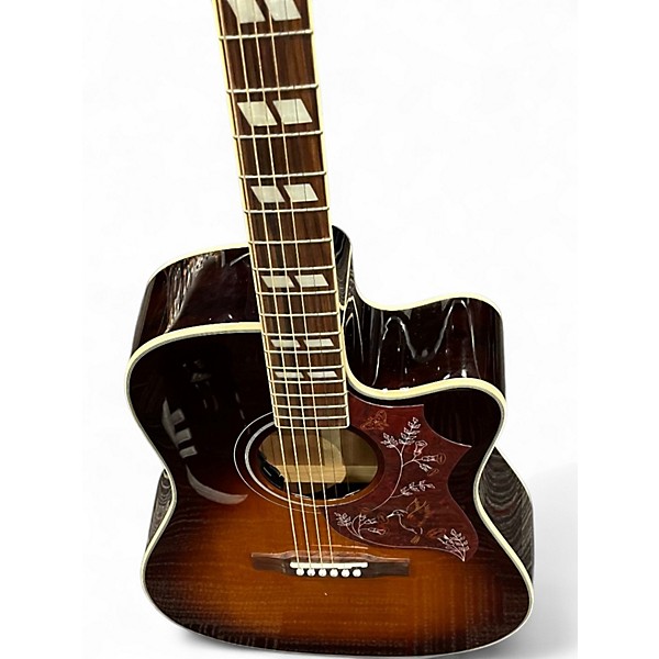 Used Epiphone Hummingbird Copper Burst Acoustic Guitar