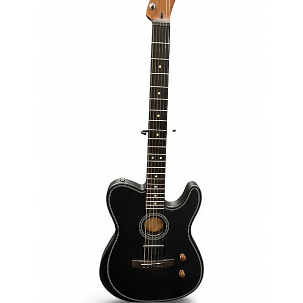 Used Fender American Acoustasonic Telecaster Black Acoustic Electric Guitar