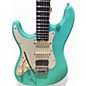 Used Schecter Guitar Research NICK JOHNSTON TRADITIONAL LEFT HANDED Seafoam Green Solid Body Electric Guitar