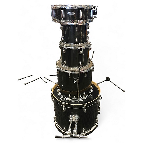 Used SPL 5 Piece LABS BLACK SPARKLE Drum Kit