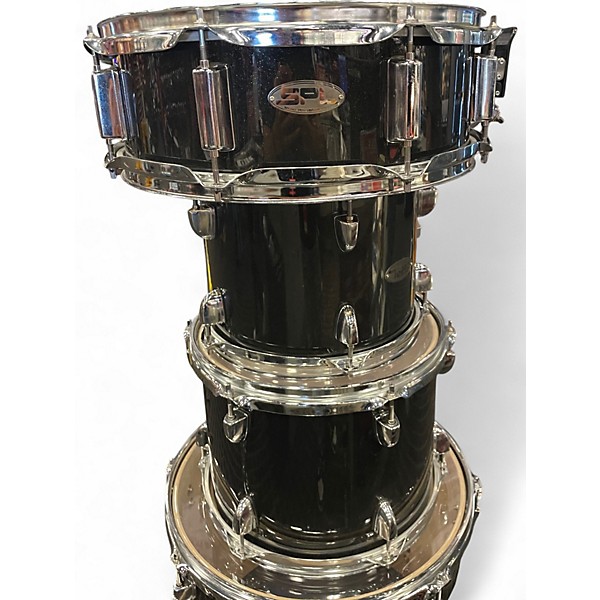 Used SPL 5 Piece LABS BLACK SPARKLE Drum Kit