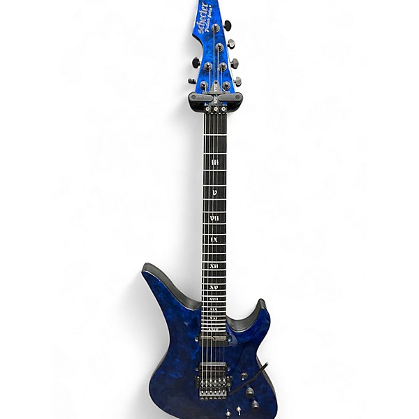 Used Schecter Guitar Research Avenger FR S Apocalypse Blue Reign Solid Body Electric Guitar