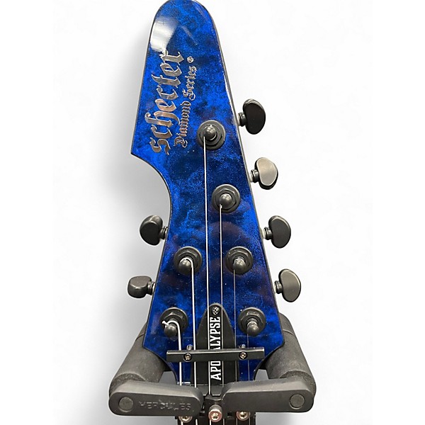 Used Schecter Guitar Research Avenger FR S Apocalypse Blue Reign Solid Body Electric Guitar