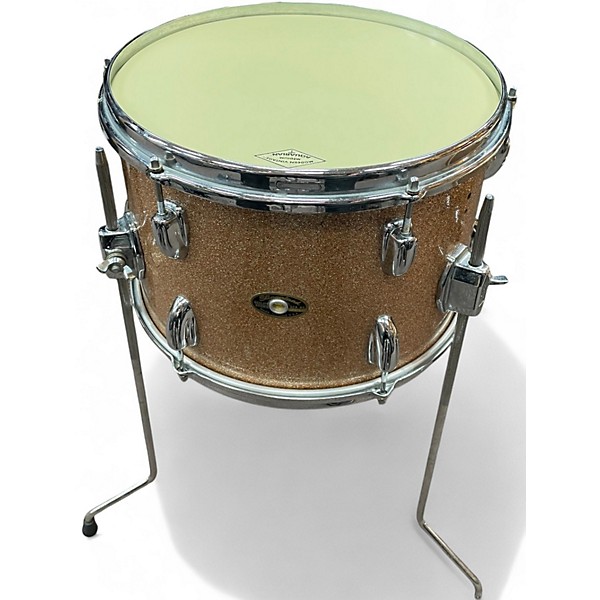 Vintage 1960s Slingerland 3 Piece STAGE BAND 3PC GOLD SPARKLE Drum Kit