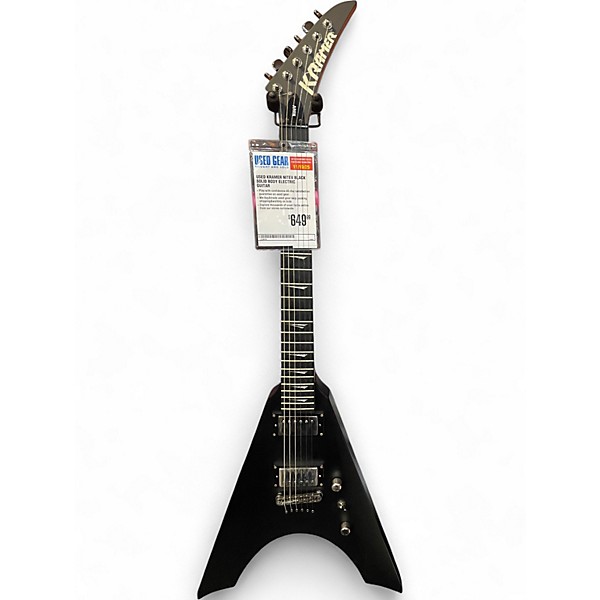 Used Kramer NITEV Black Solid Body Electric Guitar