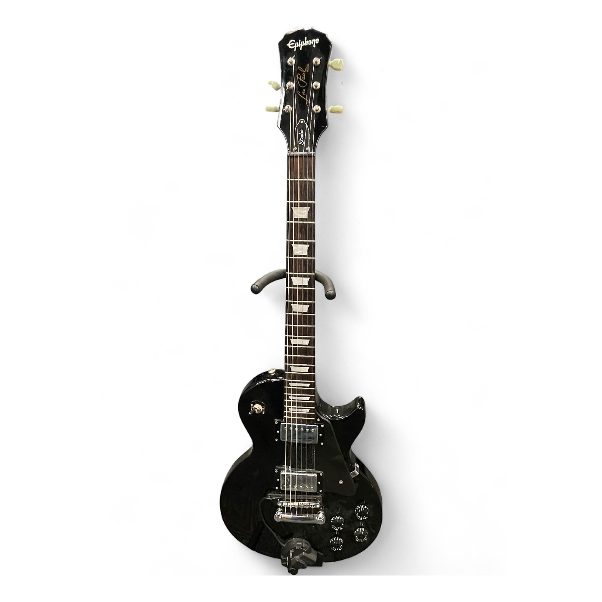 Used Epiphone Les Paul Studio Black Solid Body Electric Guitar