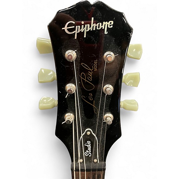 Used Epiphone Les Paul Studio Black Solid Body Electric Guitar
