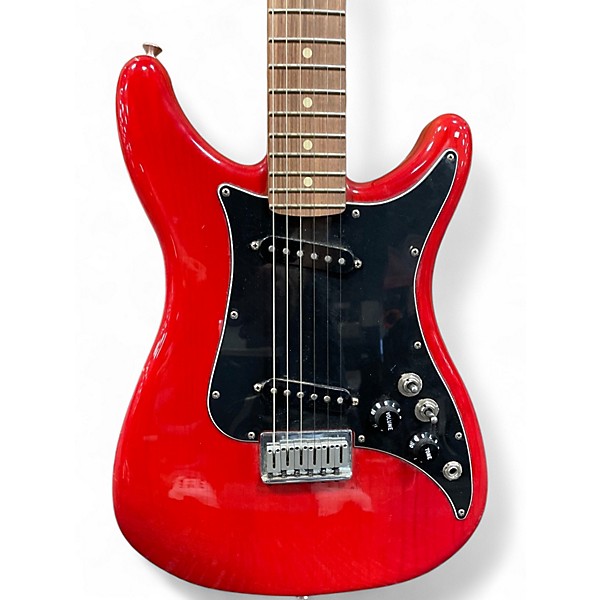 Used Fender Player Lead II Trans Crimson Red Solid Body Electric Guitar
