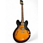 Used 2006 Epiphone Dot Deluxe Flametop Vintage Sunburst Hollow Body Electric Guitar thumbnail