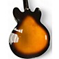 Used 2006 Epiphone Dot Deluxe Flametop Vintage Sunburst Hollow Body Electric Guitar