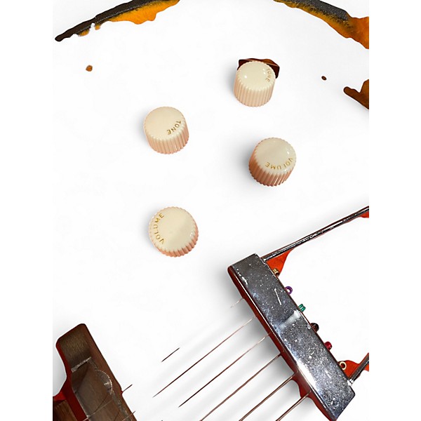 Vintage 1960s Harmony ROCKET H54 Crimson Red Burst Hollow Body Electric Guitar