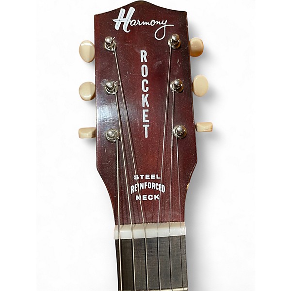 Vintage 1960s Harmony ROCKET H54 Crimson Red Burst Hollow Body Electric Guitar