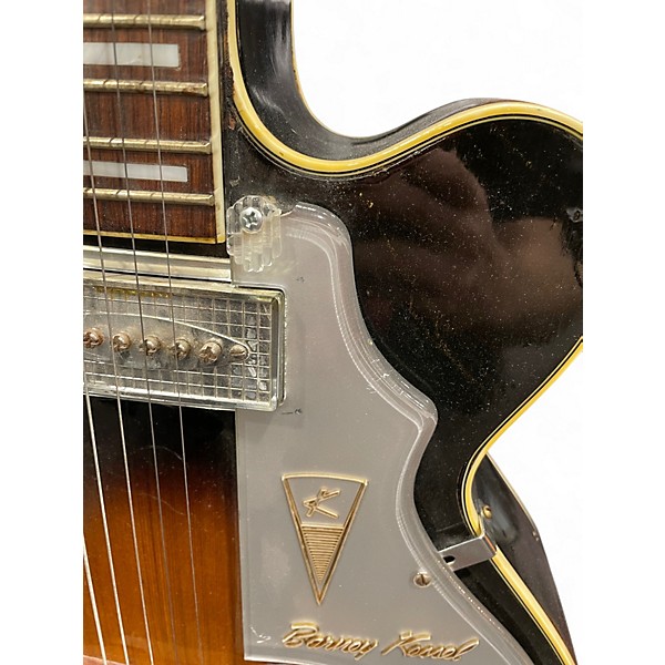 Vintage 1960s Kay Barney Kessel B6701b Tobacco Burst Hollow Body Electric Guitar
