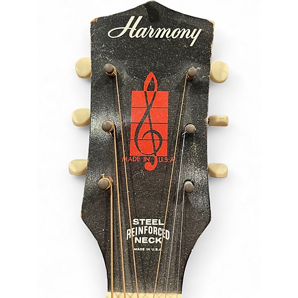 Vintage 1960s Harmony h1215 archtop Tobacco Burst Acoustic Guitar