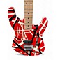 Used 2010s EVH Striped Series Red with Black and White Stripes Solid Body Electric Guitar