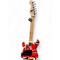 Used 2010s EVH Striped Series Red with Black and White Stripes Solid Body Electric Guitar