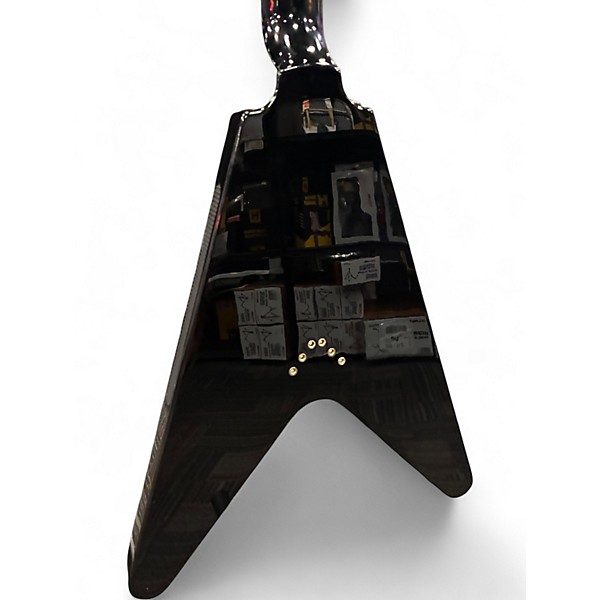 Used Epiphone 1958 Korina Flying V Ebony Solid Body Electric Guitar