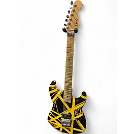 Used EVH Striped Series YELLOW AND BLACK Solid Body Electric Guitar