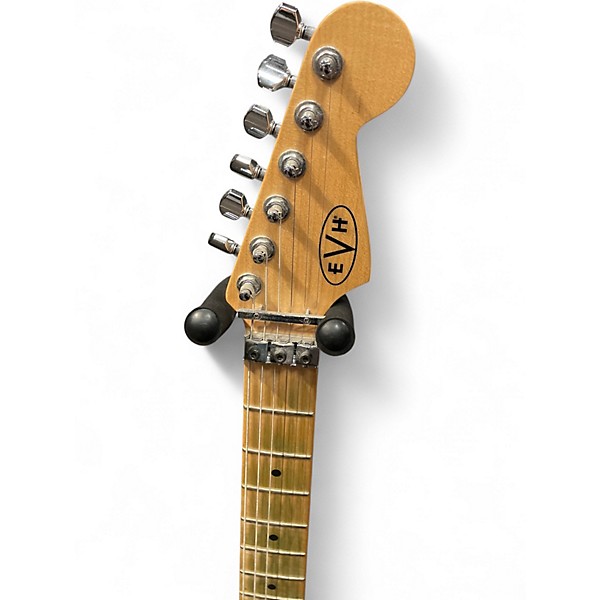 Used EVH Striped Series YELLOW AND BLACK Solid Body Electric Guitar