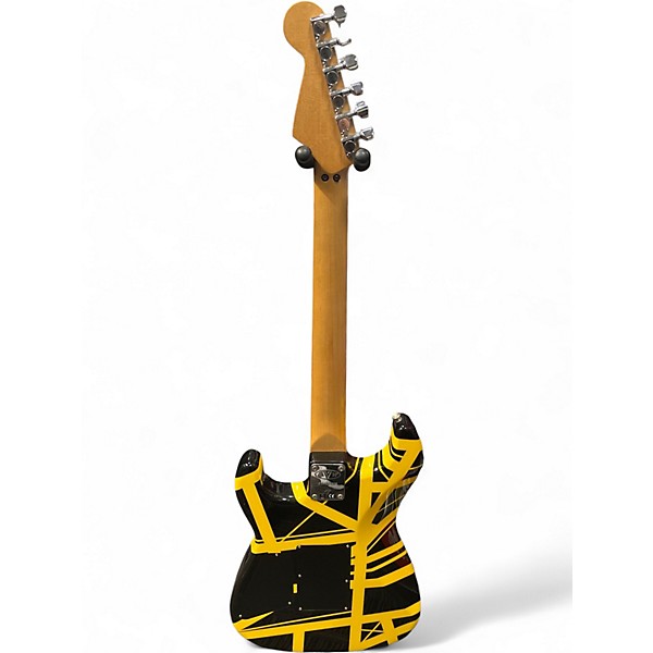 Used EVH Striped Series YELLOW AND BLACK Solid Body Electric Guitar