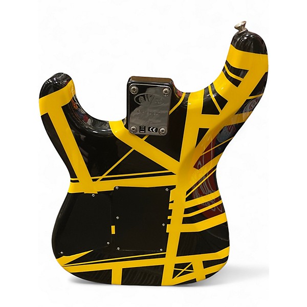 Used EVH Striped Series YELLOW AND BLACK Solid Body Electric Guitar