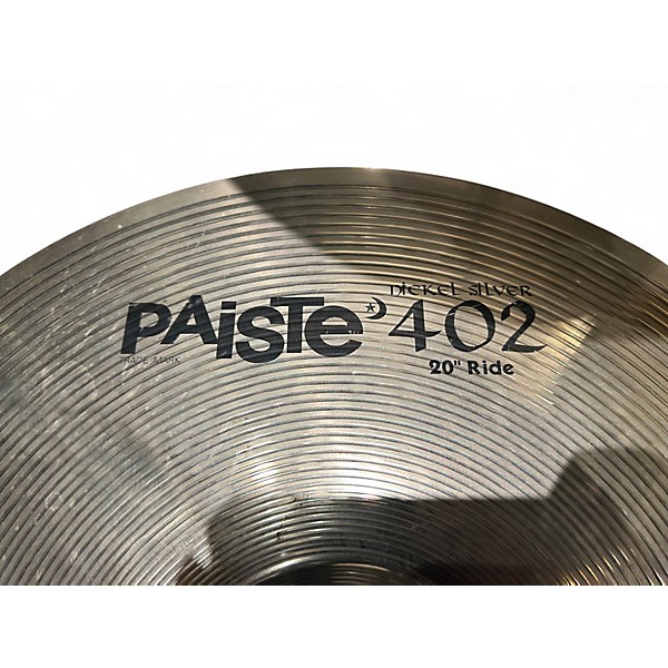 Used Paiste 20in 402 Nickel Silver Ride Cymbal