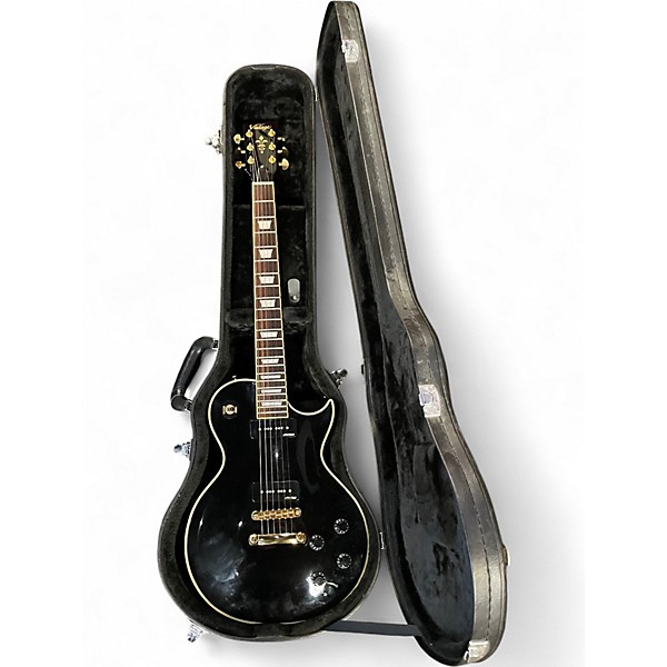 Used Vintage V100P Ebony Solid Body Electric Guitar