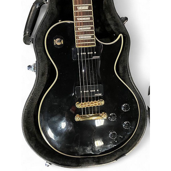 Used Vintage V100P Ebony Solid Body Electric Guitar