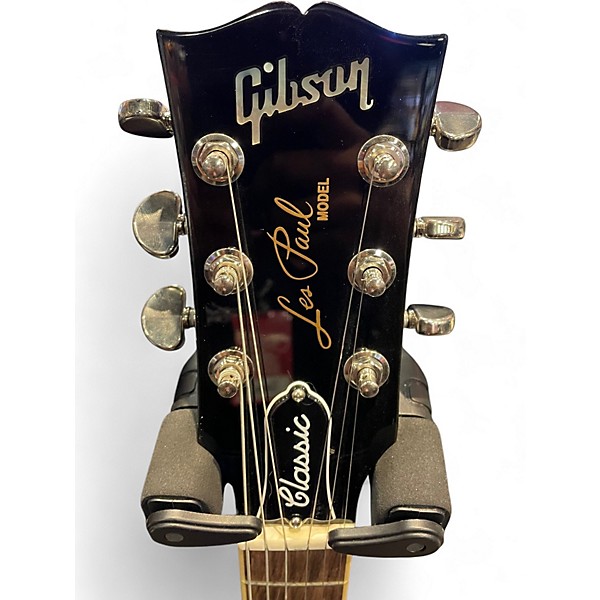 Used Gibson Les Paul Classic Black Solid Body Electric Guitar