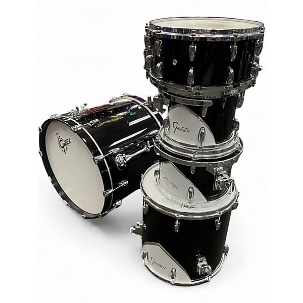 Used Gretsch Drums 5 Piece Renown 57 Black Drum Kit