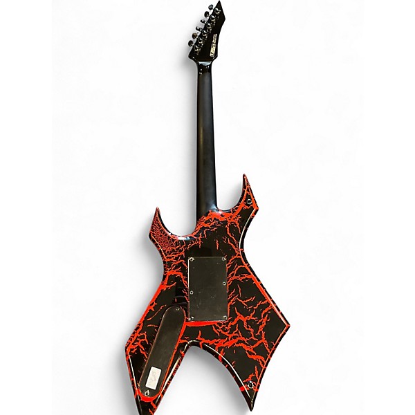 Used B.C. Rich Warlock Legacy Kahler Red Crackle Solid Body Electric Guitar