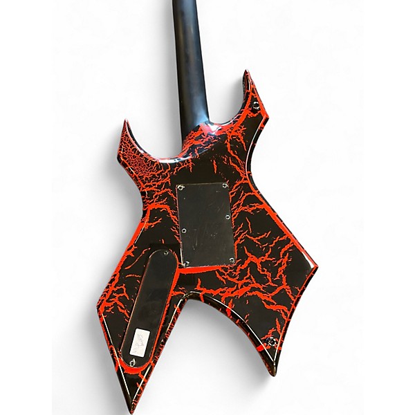 Used B.C. Rich Warlock Legacy Kahler Red Crackle Solid Body Electric Guitar